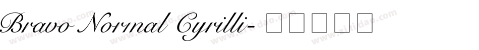 Bravo Normal Cyrilli字体转换